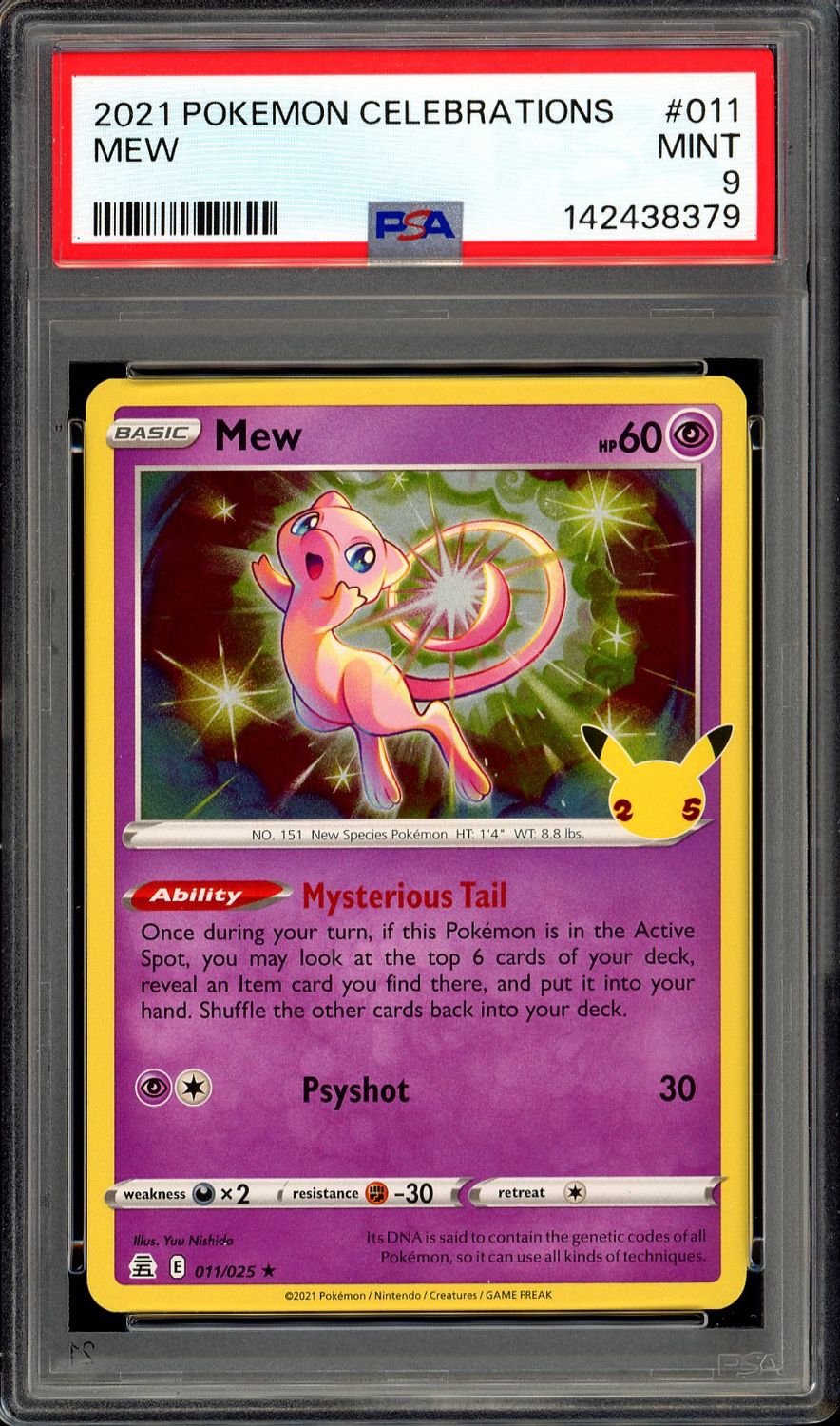 Pokemon Celebrations 2021 - Mew #011 - PSA 9