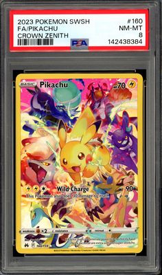 Pokemon Crown Zenith 2023 - Pikachu #160 - PSA 8
