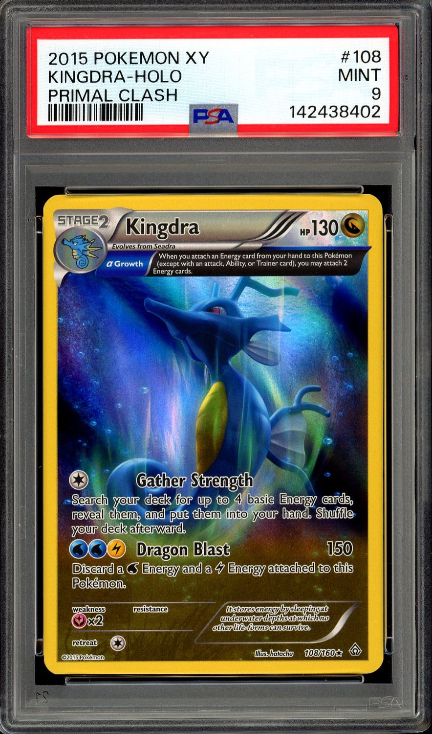Pokemon Primal Clash 2015 - Kingdra Holo #108 - PSA 9