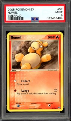 Pokemon Emerald 2005 - Numel #57 - PSA 9