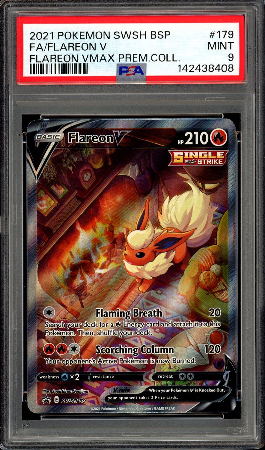 Pokemon Promo 2021 - Flareon V #SWSH179 - PSA 9