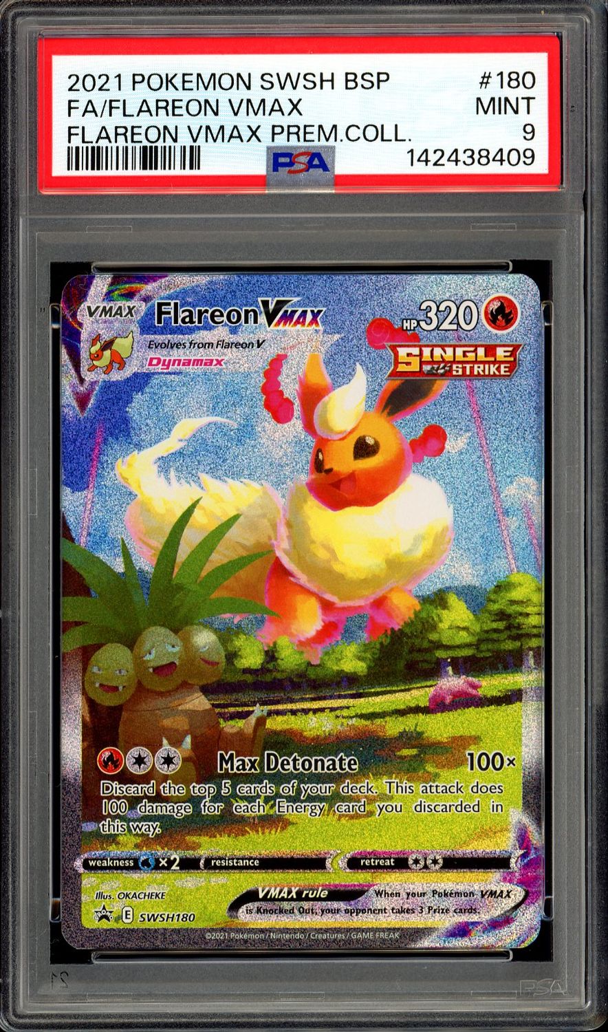 Pokemon Promo 2021 - Flareon VMAX #SWSH180 - PSA 9