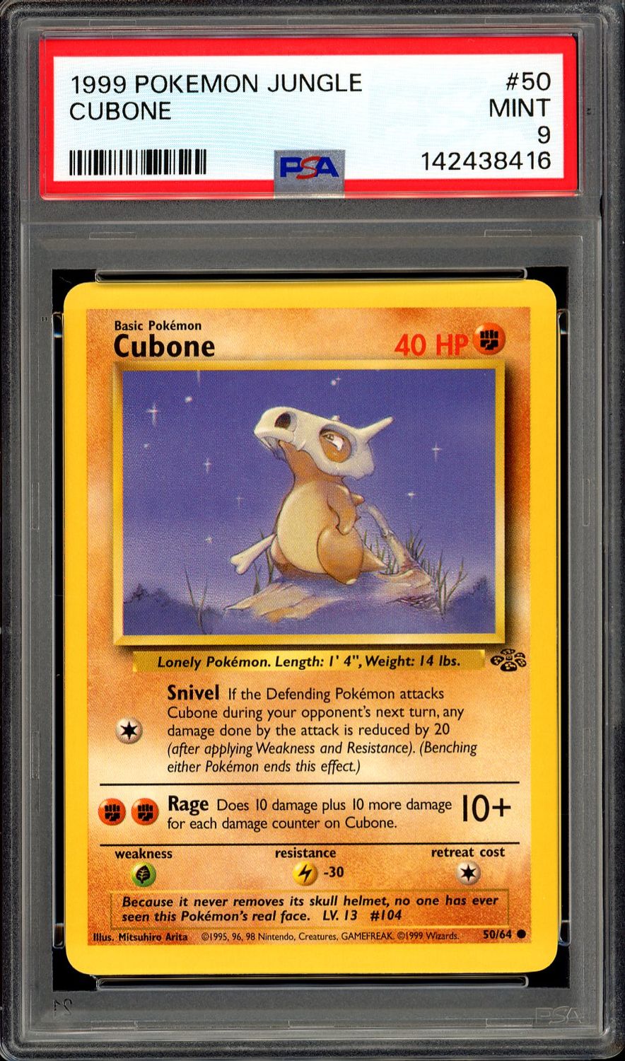 Pokemon Jungle 1999 - Cubone #50 - PSA 9