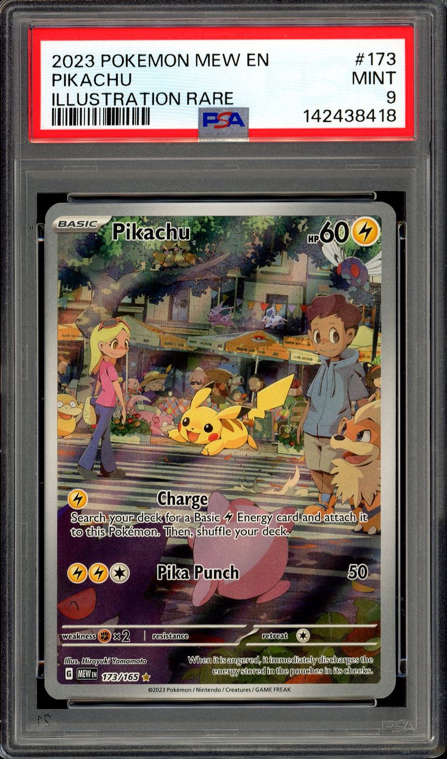 Pokemon Scarlet &amp; Violet 151 2023 - Pikachu #173 - PSA 9