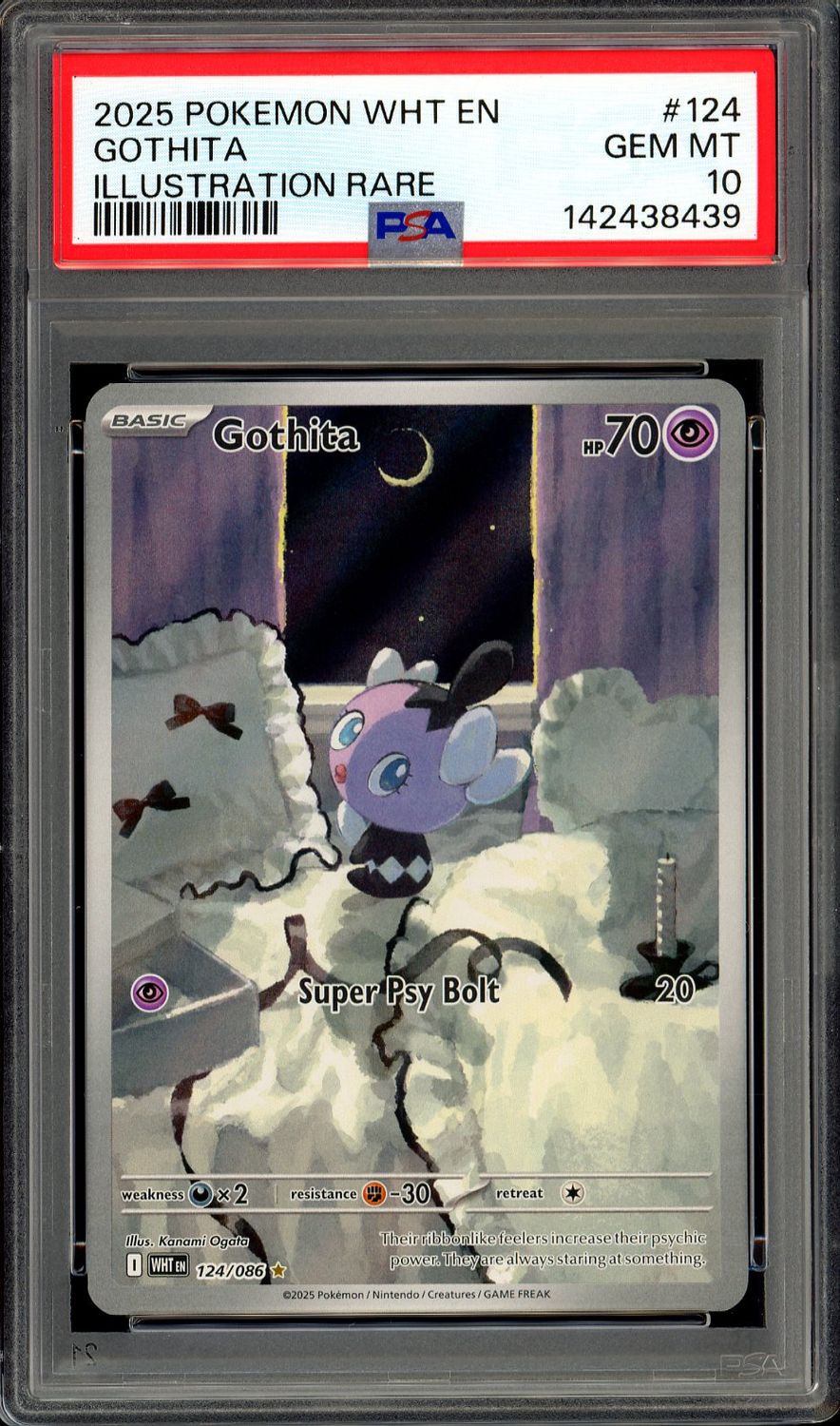 Pokemon White Flare 2025 - Gothita #124 - PSA 10