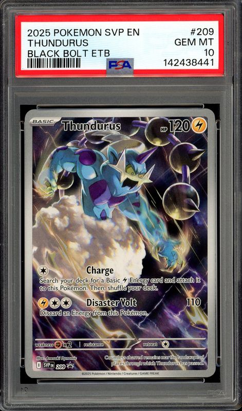 Pokemon Promo 2025 - Thundurus #209 - PSA 10