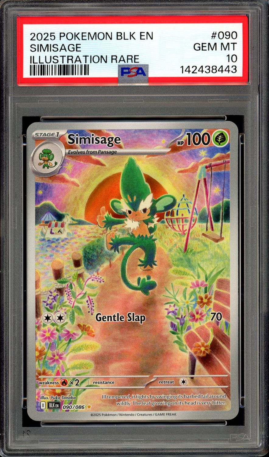 Pokemon Black Bolt 2025 - Simisage #090 - PSA 10