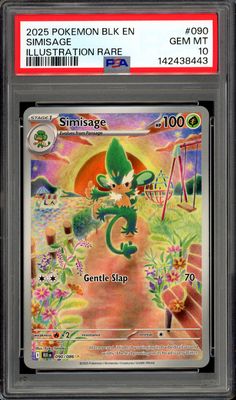 Pokemon Black Bolt 2025 - Simisage #090 - PSA 10