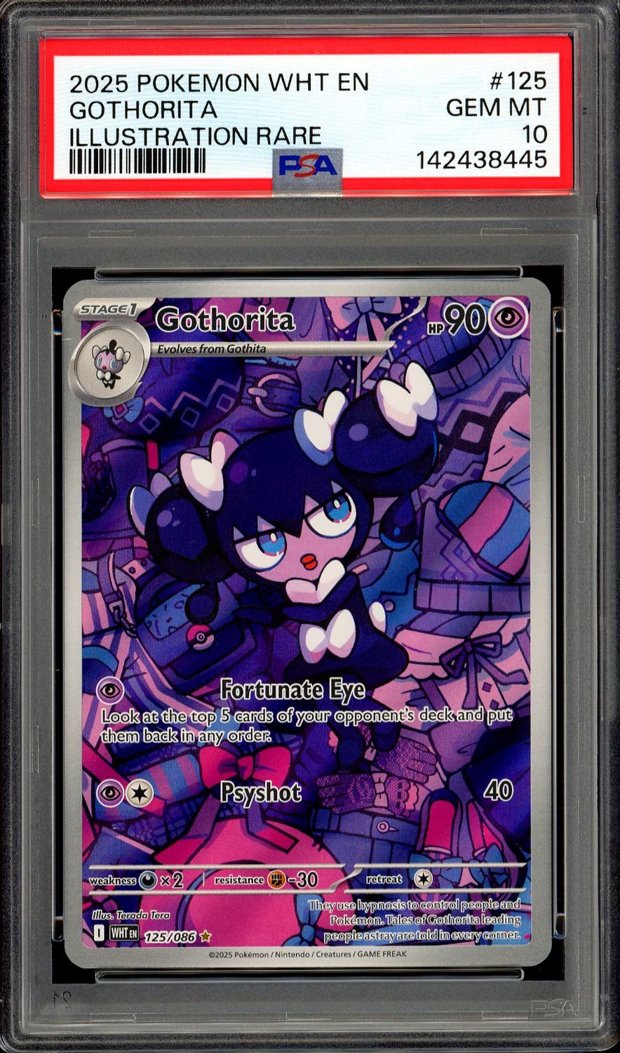 Pokemon White Flare 2025 - Gothorita #125 - PSA 10