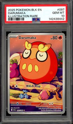 Pokemon Black Bolt 2025 - Darumaka #097 - PSA 10