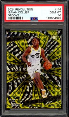 Panini Revolution Basketball 2024 - Isaiah Collier RC #144 Groove - PSA 10 Panini Revolution Basketball 2024 - Isaiah Collier RC #144 Groove - PSA 10