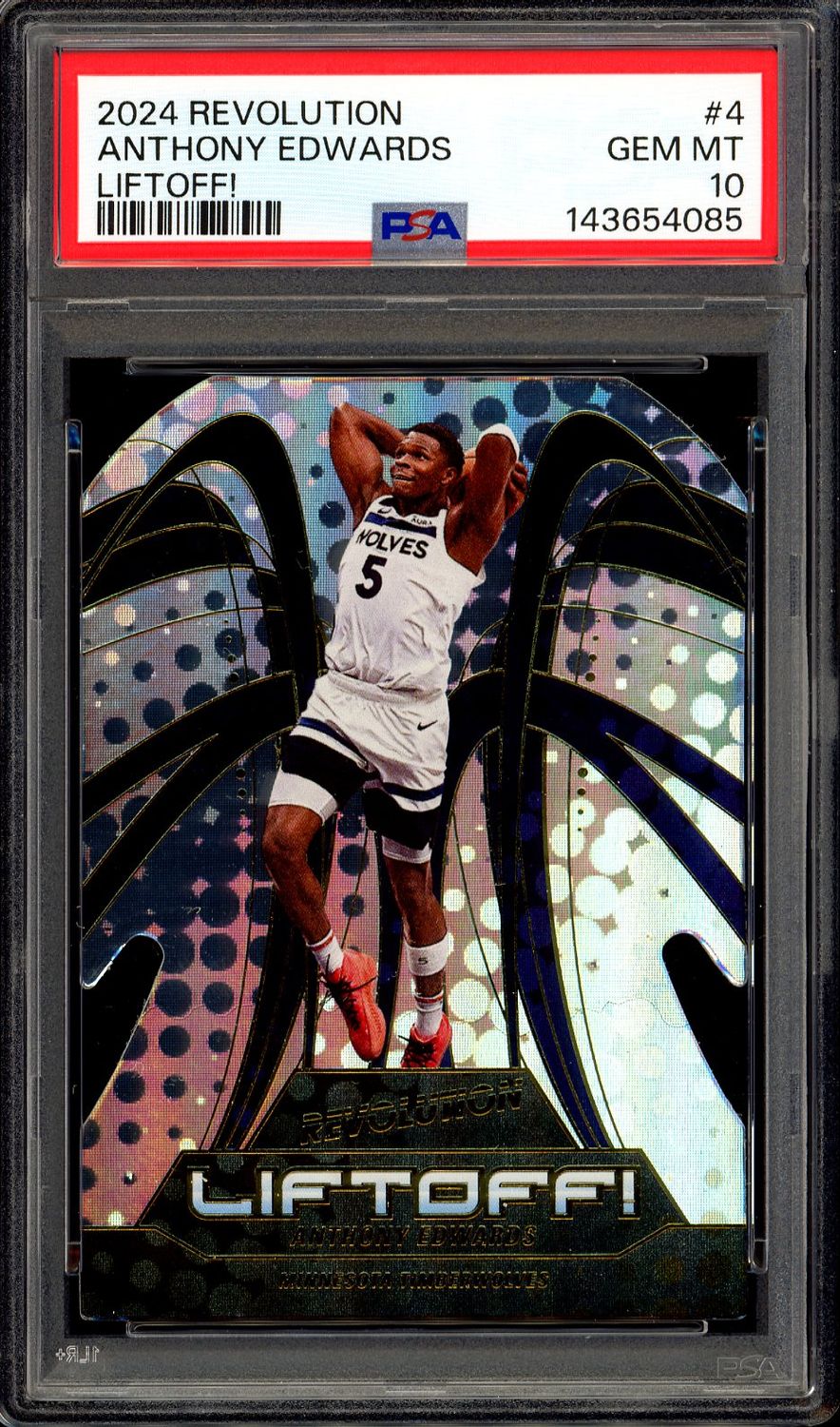 Panini Revolution Basketball 2024 Liftoff! - Anthony Edwards #4 - PSA 10