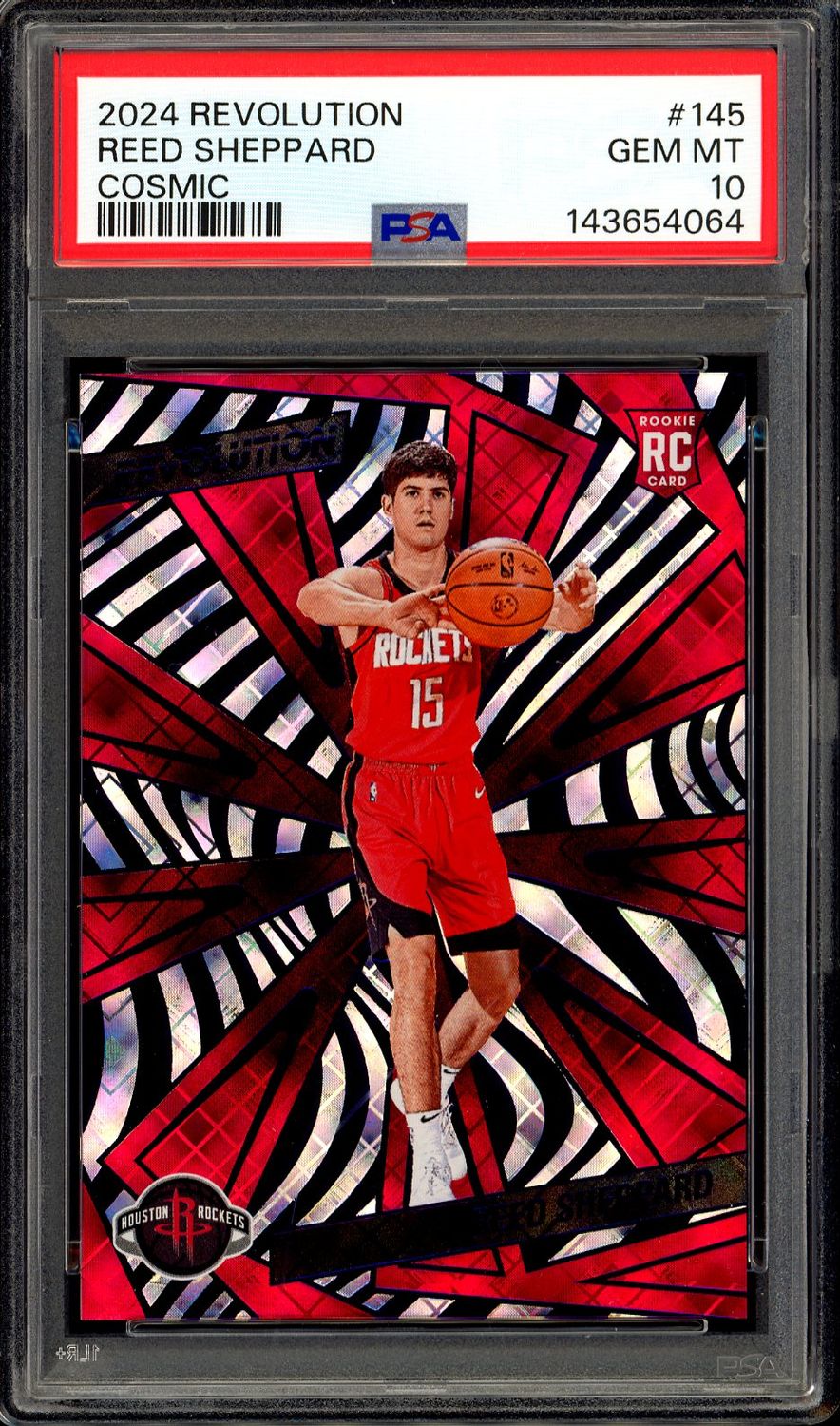 Panini Revolution Basketball 2024 - Reed Sheppard RC #145 Cosmic 46/99 - PSA 10