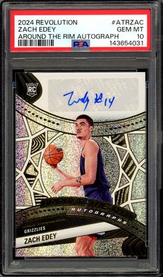 Panini Revolution Basketball 2024 Around the Rim Auto - Zach Edey RC Auto #ATRZAC - PSA 10