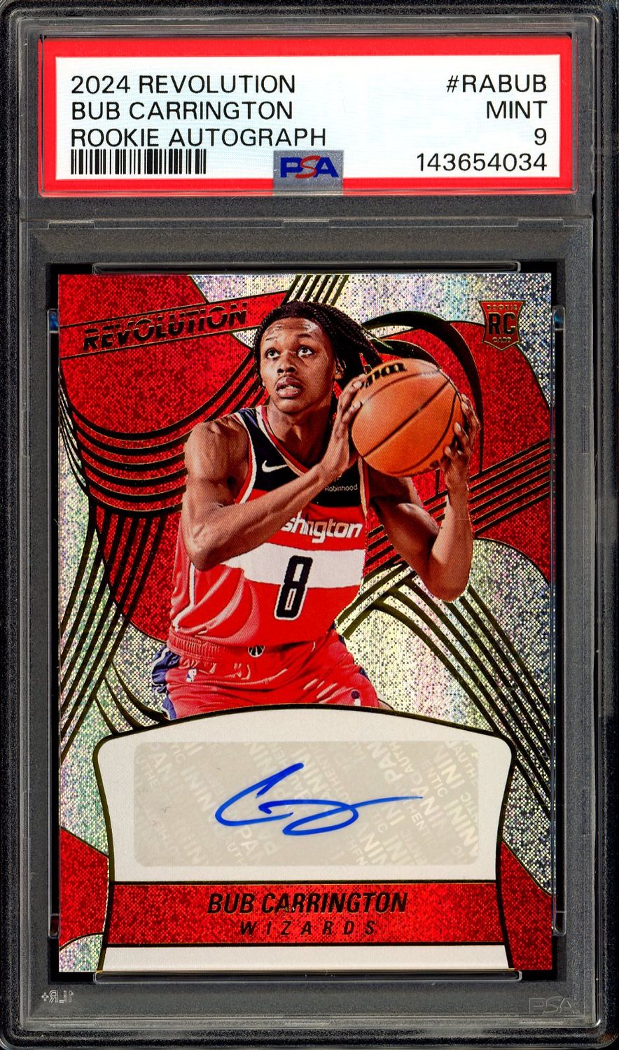 Panini Revolution Basketball 2024 - Bub Carrington RC Auto #RABUB - PSA 9
