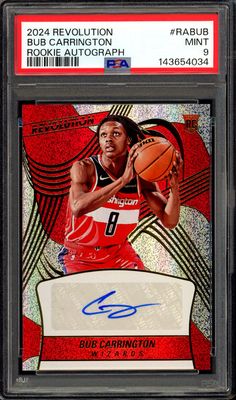 Panini Revolution Basketball 2024 - Bub Carrington RC Auto #RABUB - PSA 9 Panini Revolution Basketball 2024 - Bub Carrington RC Auto #RABUB - PSA 9
