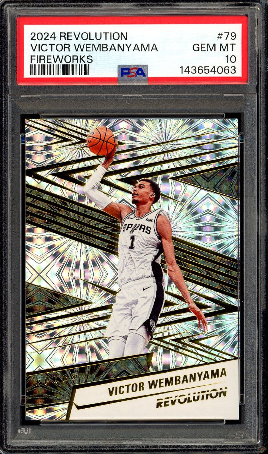 Panini Revolution Basketball 2024 - Victor Wembanyama #79 Fireworks 144/149 - PSA 10