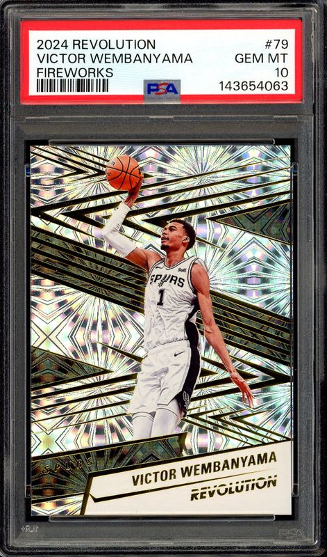 Panini Revolution Basketball 2024 - Victor Wembanyama #79 Fireworks 144/149 - PSA 10 Panini Revolution Basketball 2024 - Victor Wembanyama #79 Fireworks 144/149 - PSA 10