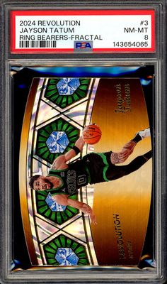 Panini Revolution Basketball 2024 Ring Bearers - Jayson Tatum #3 Fractal - PSA 8