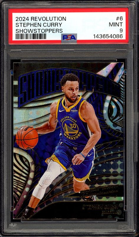 Panini Revolution Basketball 2024 Showstoppers - Stephen Curry #6- PSA 9 Panini Revolution Basketball 2024 Showstoppers - Stephen Curry #6- PSA 9