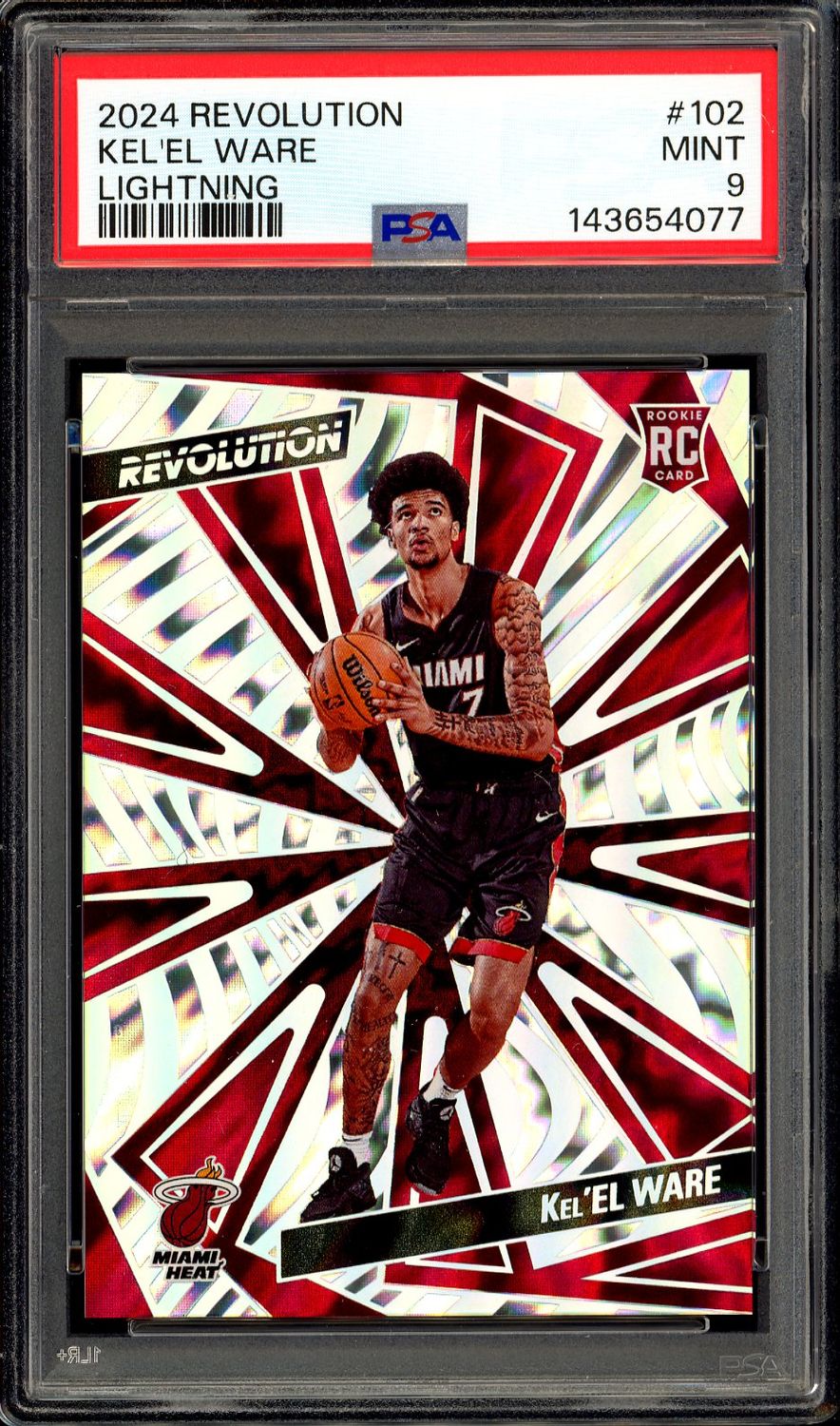 Panini Revolution Basketball 2024 - Kel’el Ware RC #102 Lightning 93/175 - PSA 9