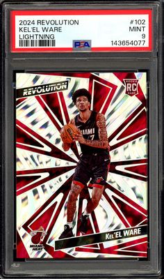 Panini Revolution Basketball 2024 - Kel’el Ware RC #102 Lightning 93/175 - PSA 9 Panini Revolution Basketball 2024 - Kel’el Ware RC #102 Lightning 93/175 - PSA 9