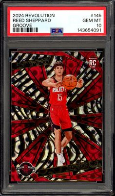 Panini Revolution Basketball 2024 - Reed Sheppard RC #145 Groove - PSA 10 Panini Revolution Basketball 2024 - Reed Sheppard RC #145 Groove - PSA 10