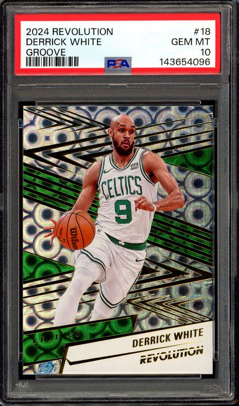 Panini Revolution Basketball 2024 - Derrick White #18 Groove - PSA 10 Panini Revolution Basketball 2024 - Derrick White #18 Groove - PSA 10