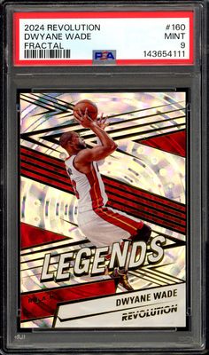 Panini Revolution Basketball 2024 - Dwayne Wade #160 Fractal - PSA 9