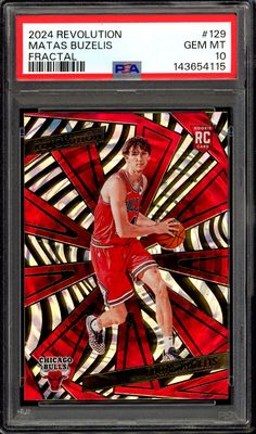 Panini Revolution Basketball 2024 - Matas Buzelis RC #129 Fractal - PSA 10 Panini Revolution Basketball 2024 - Matas Buzelis RC #129 Fractal - PSA 10