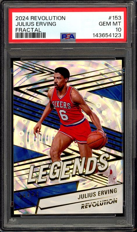 Panini Revolution Basketball 2024 - Julius Erving #153 Fractal - PSA 10 Panini Revolution Basketball 2024 - Julius Erving #153 Fractal - PSA 10