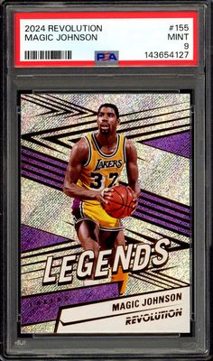 Panini Revolution Basketball 2024 - Magic Johnson #155 - PSA 9 Panini Revolution Basketball 2024 - Magic Johnson #155 - PSA 9