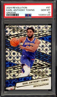 Panini Revolution Basketball 2024 - Karl - Anthony - Towns #87 Groove - PSA 10 Panini Revolution Basketball 2024 - Karl - Anthony - Towns #87 Groove - PSA 10