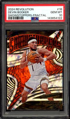 Panini Revolution Basketball 2024 Showstoppers - Devin Booker #16 Fractal - PSA 10 Panini Revolution Basketball 2024 Showstoppers - Devin Booker #16 Fractal - PSA 10