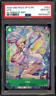 One Piece Carrying On His Will 2025 - Uta #OP13-023 - PSA 10