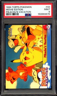 Topps Pokemon 1999 Movie - Pikachu’s Vacation #42 - PSA 9