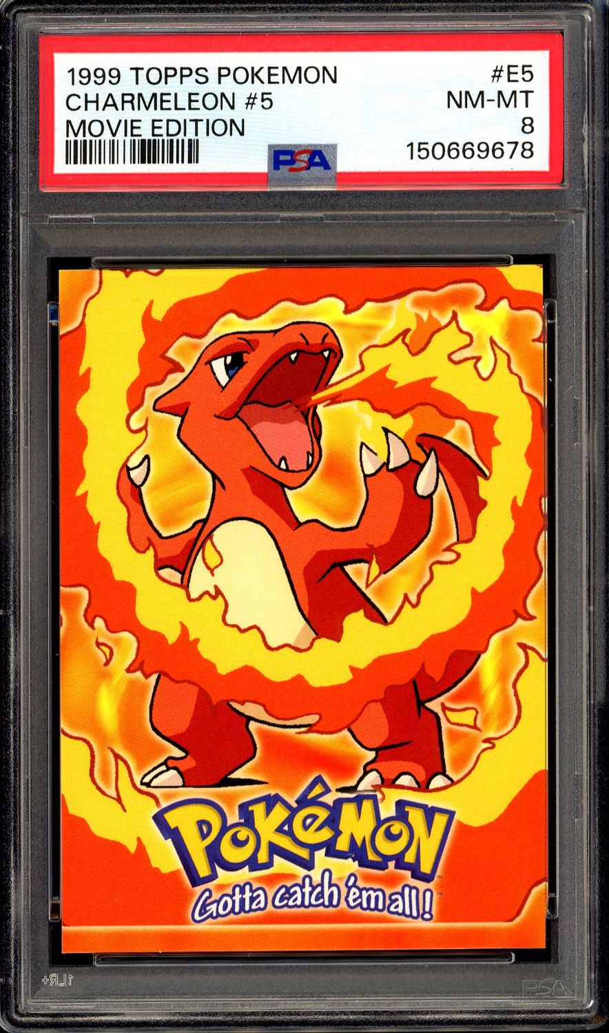Topps Pokemon 1999 Movie Evolution - Charmeleon #E5 - PSA 8