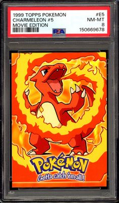Topps Pokemon 1999 Movie Evolution - Charmeleon #E5 - PSA 8