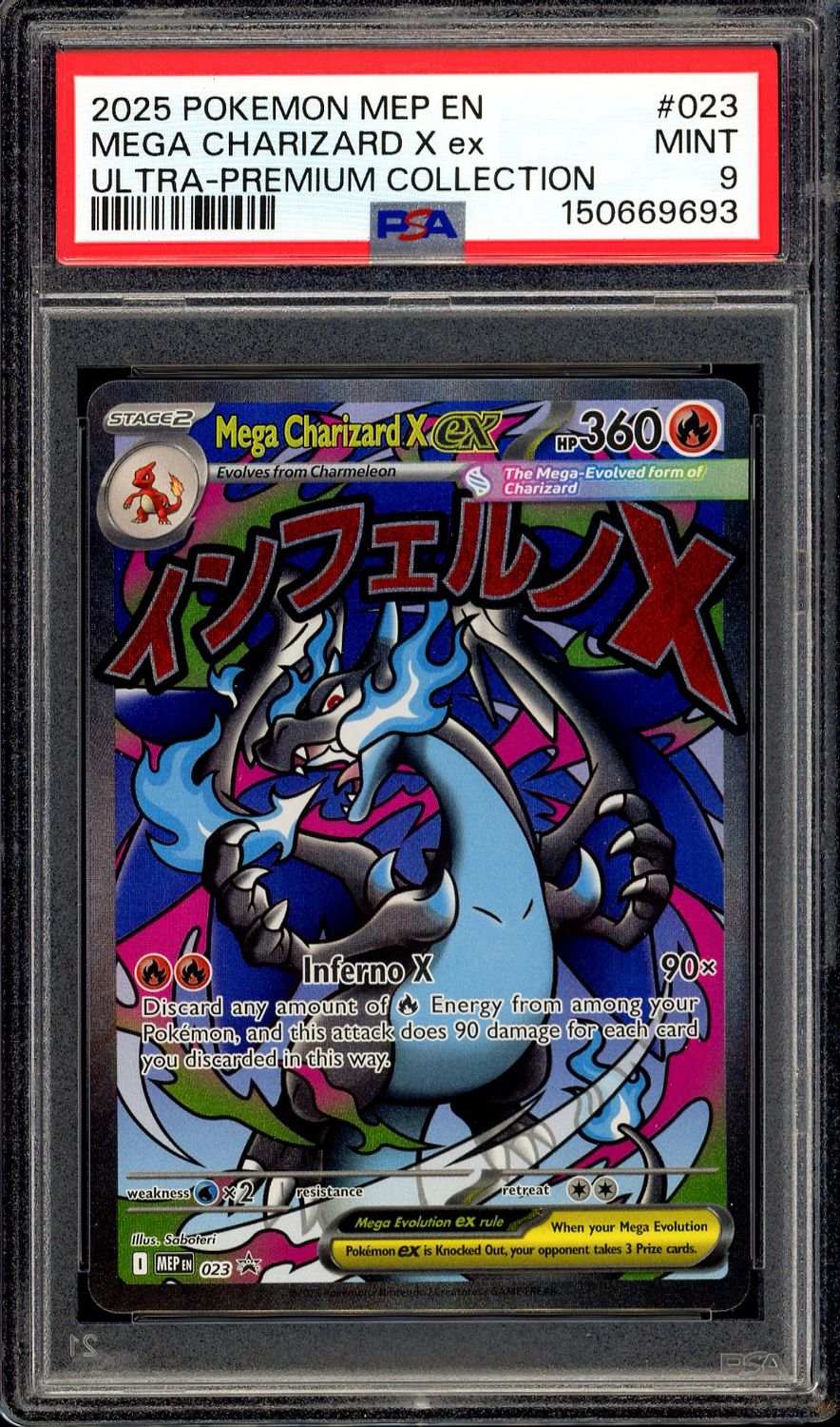 Pokemon Promo 2025 - Mega Charizard X EX #23 - PSA 9