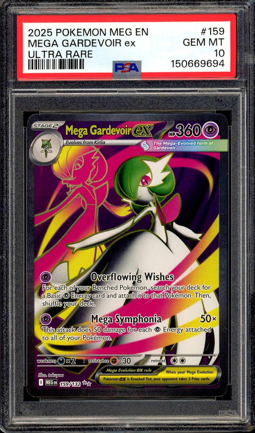 Pokemon Mega Evolution 2025 - Mega Gardevoir EX #159 - PSA 10