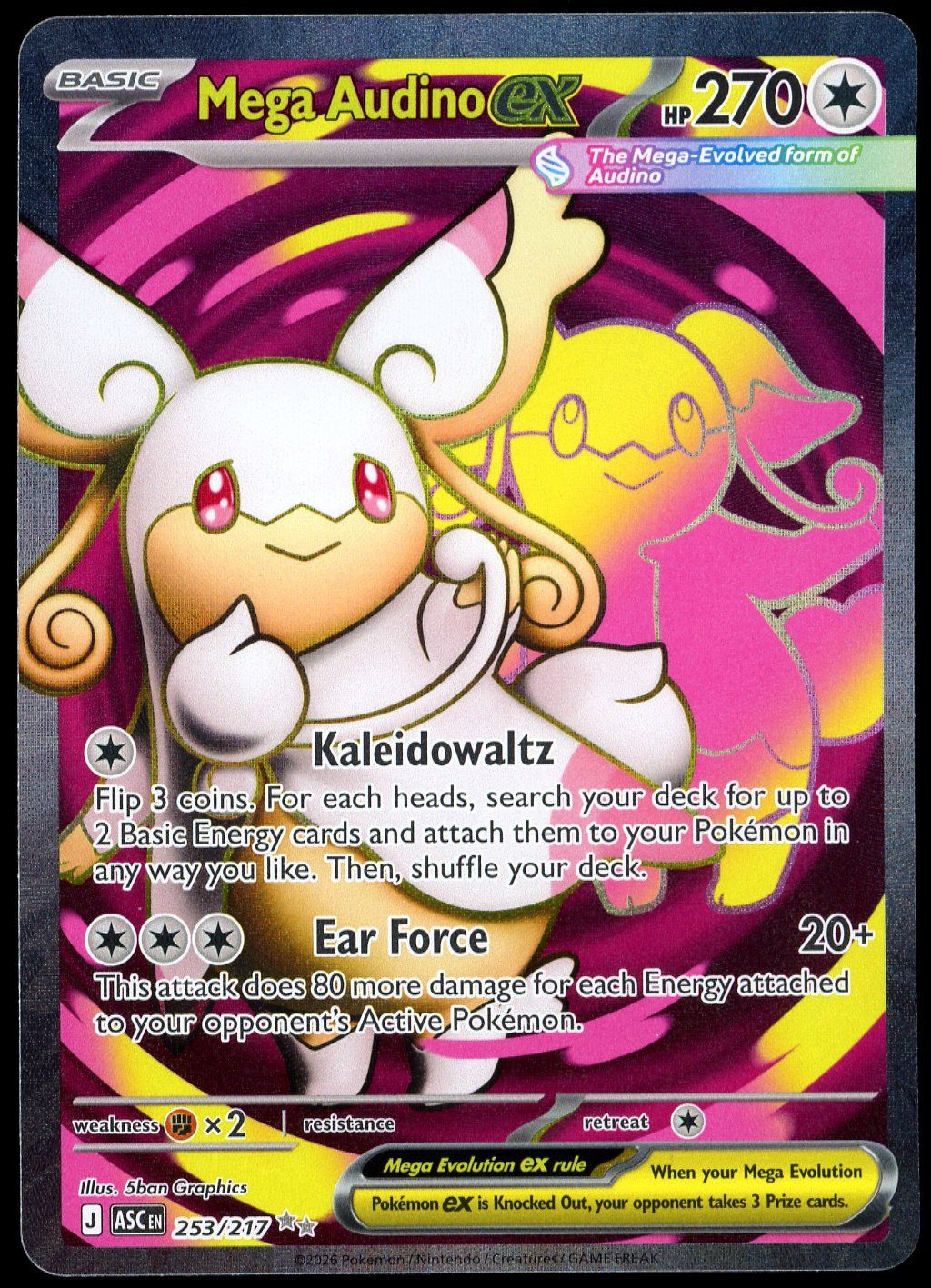 Pokemon Ascended Heroes 2026 - Mega Audino EX #253