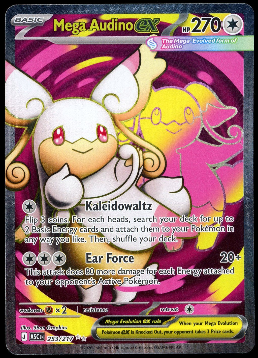 Pokemon Ascended Heroes 2026 - Mega Audino EX #253