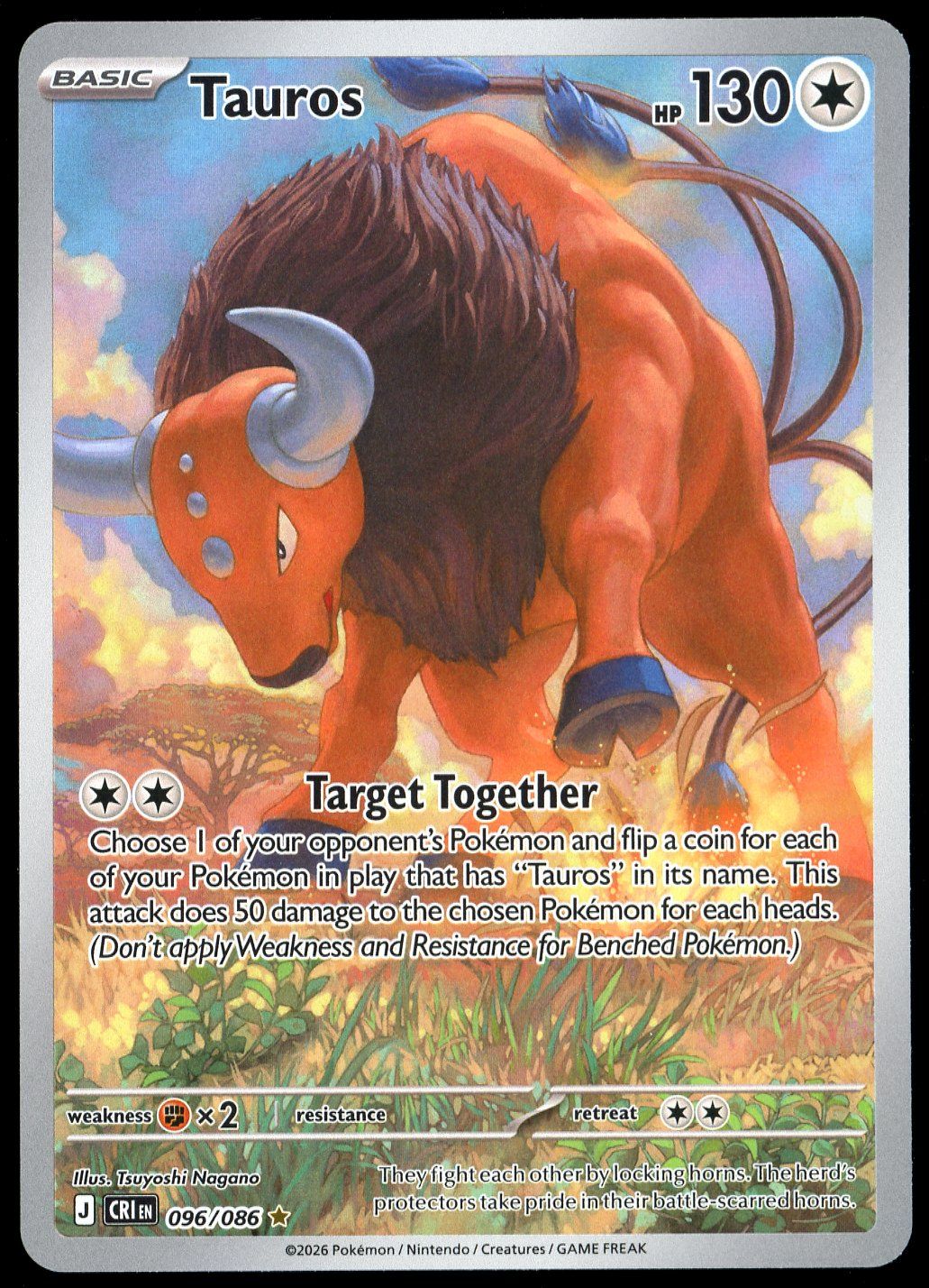 Pokemon Chaos Rising 2026 - Tauros #96