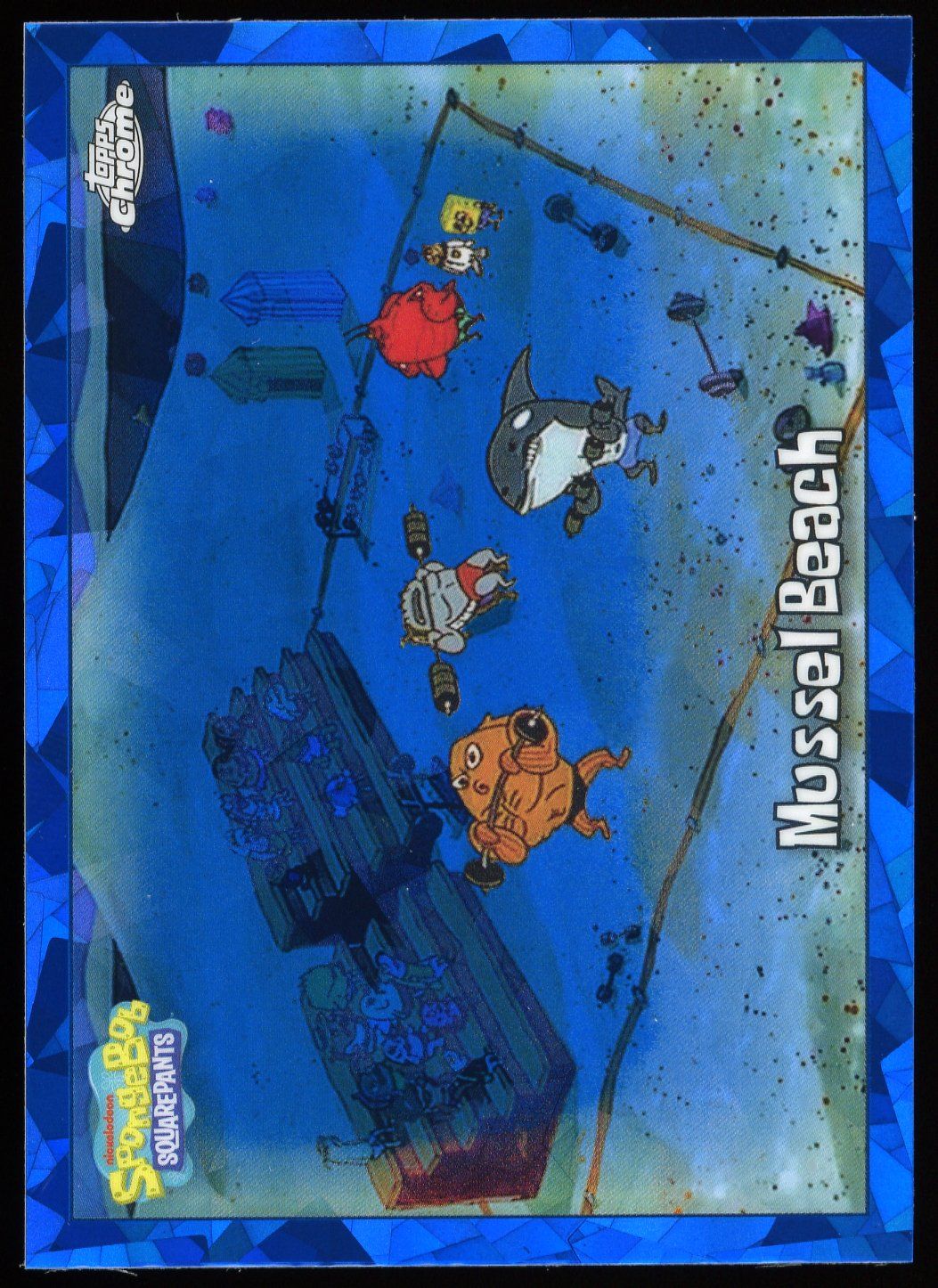 Topps Chrome SpongeBob SquarePants 2025 - Mussel Beach Sapphire #60