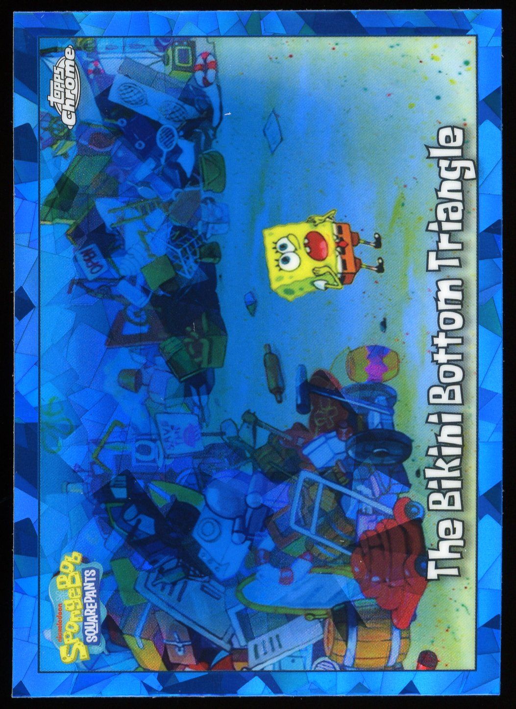 Topps Chrome SpongeBob SquarePants 2025 - The Bikini Bottom Triangle Sapphire #161