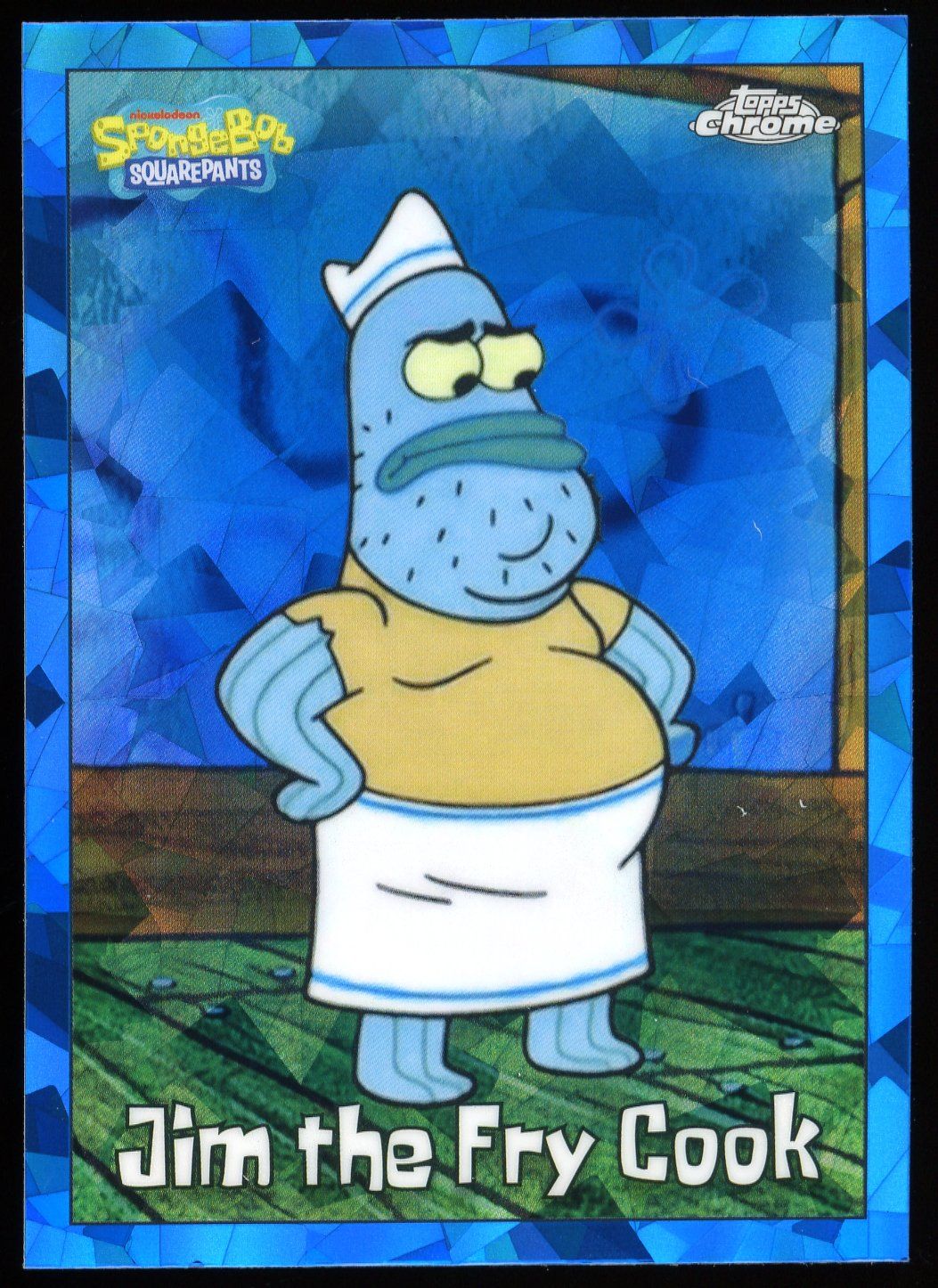 Topps Chrome SpongeBob SquarePants 2025 - Jim The Fry Cook Sapphire #103