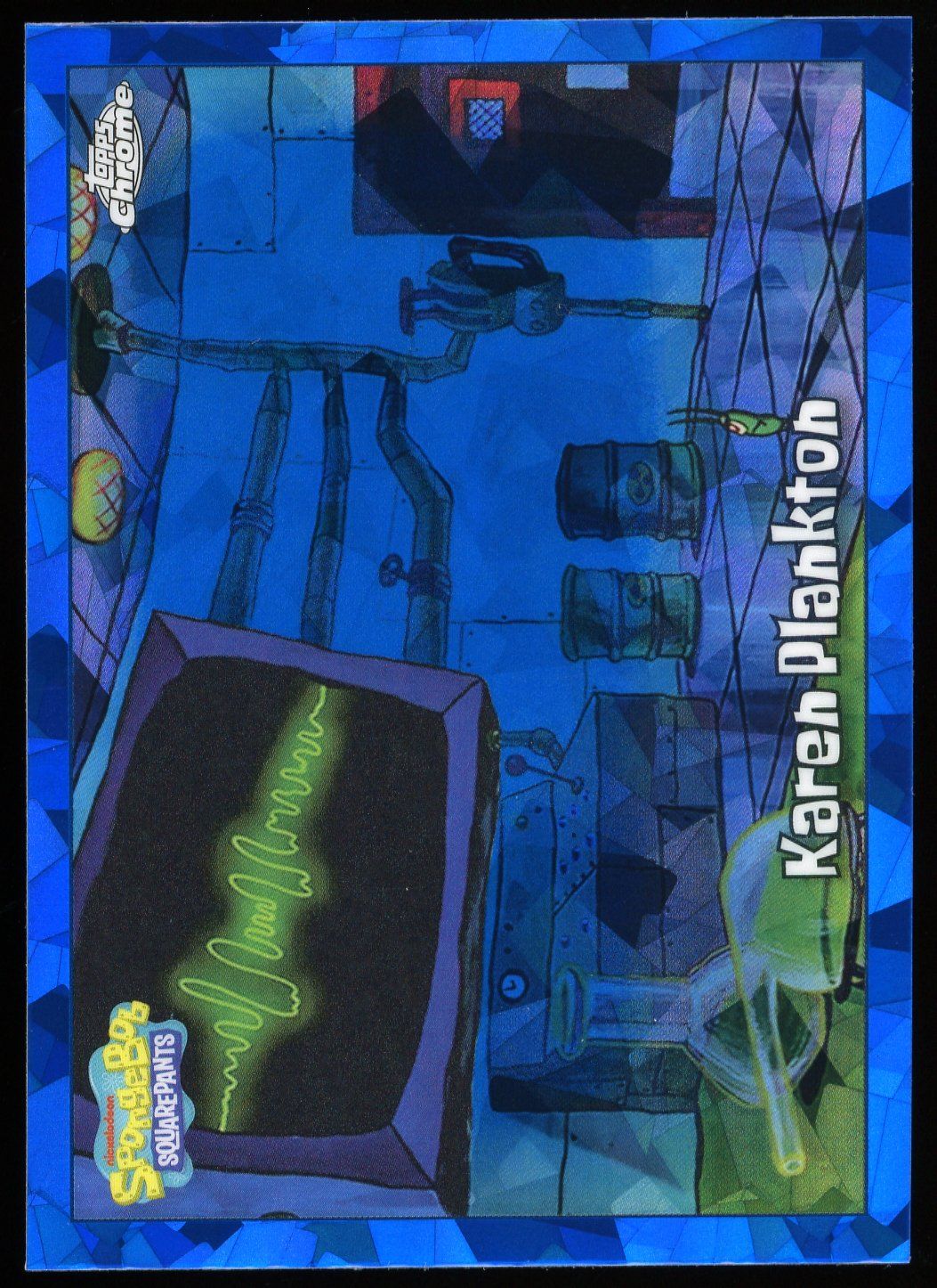 Topps Chrome SpongeBob SquarePants 2025 - Karen Plankton Sapphire #30