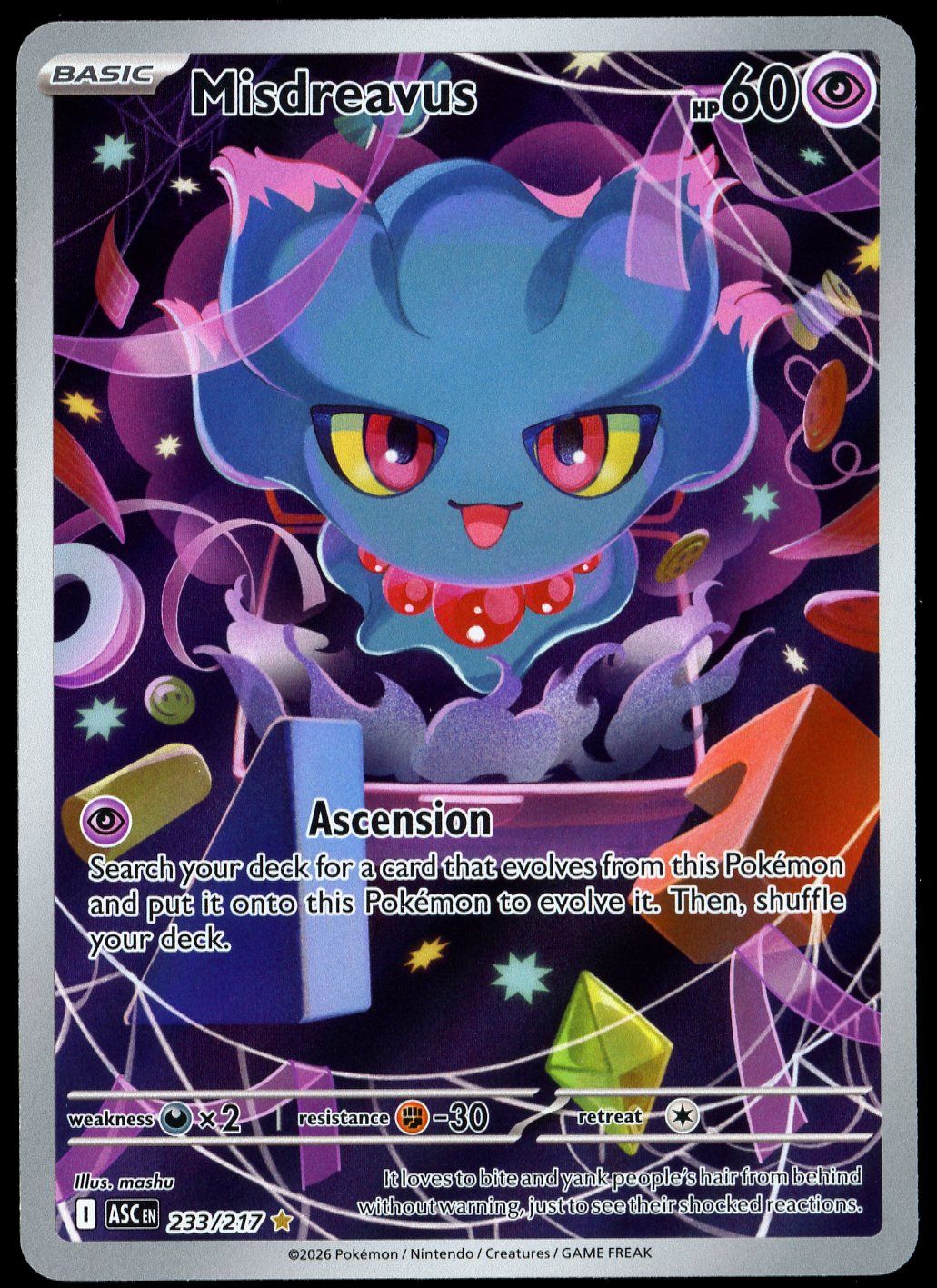 Pokemon Ascended Heroes 2026 - Misdreavus #233