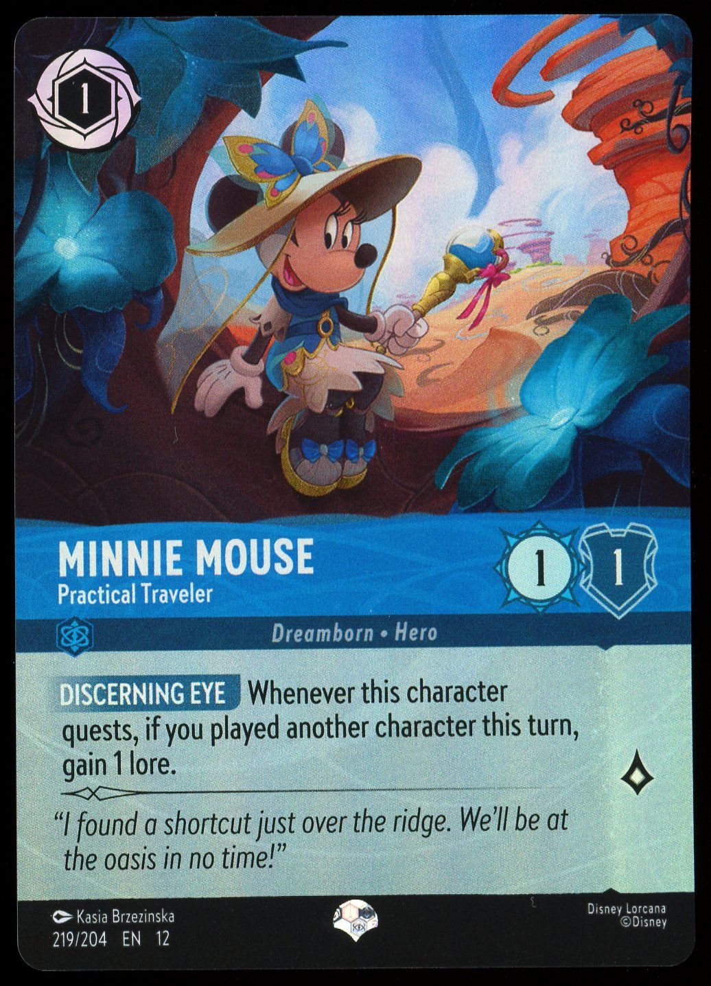 Disney Lorcana Wilds Unknown 2026 - Minnie Mouse Practical Traveler #219