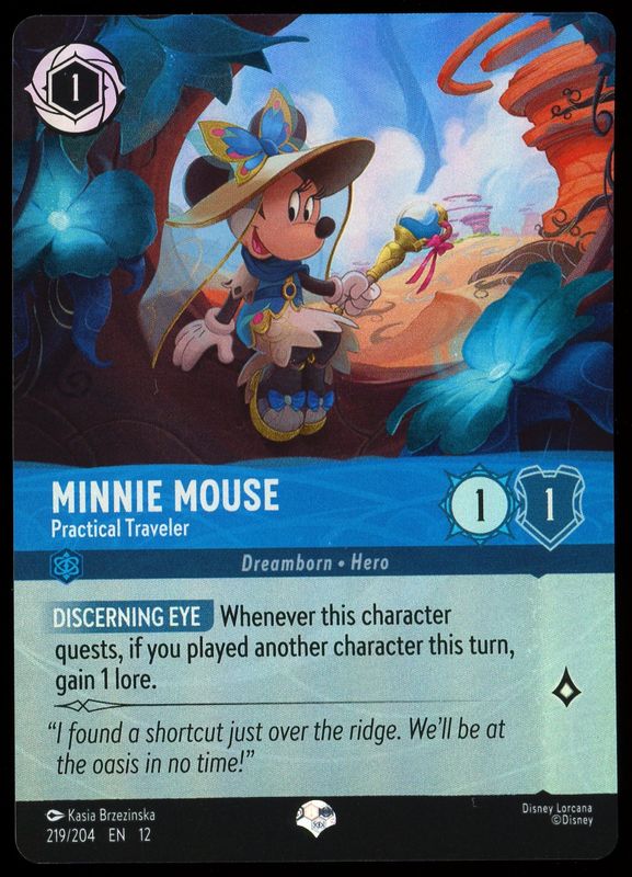 Disney Lorcana Wilds Unknown 2026 - Minnie Mouse Practical Traveler #219